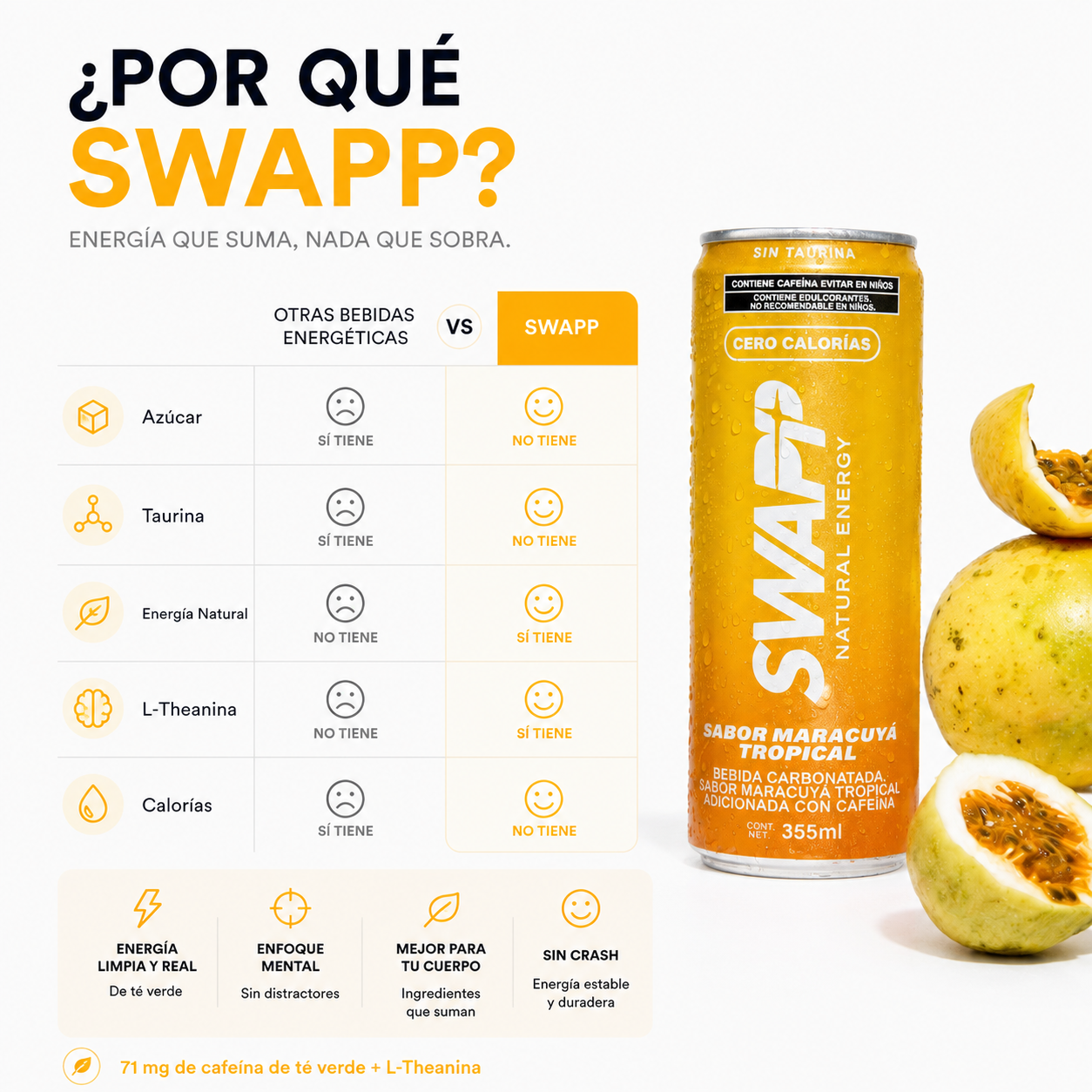 SWAPP NATURAL ENERGY MARACUYÁ TROPICAL