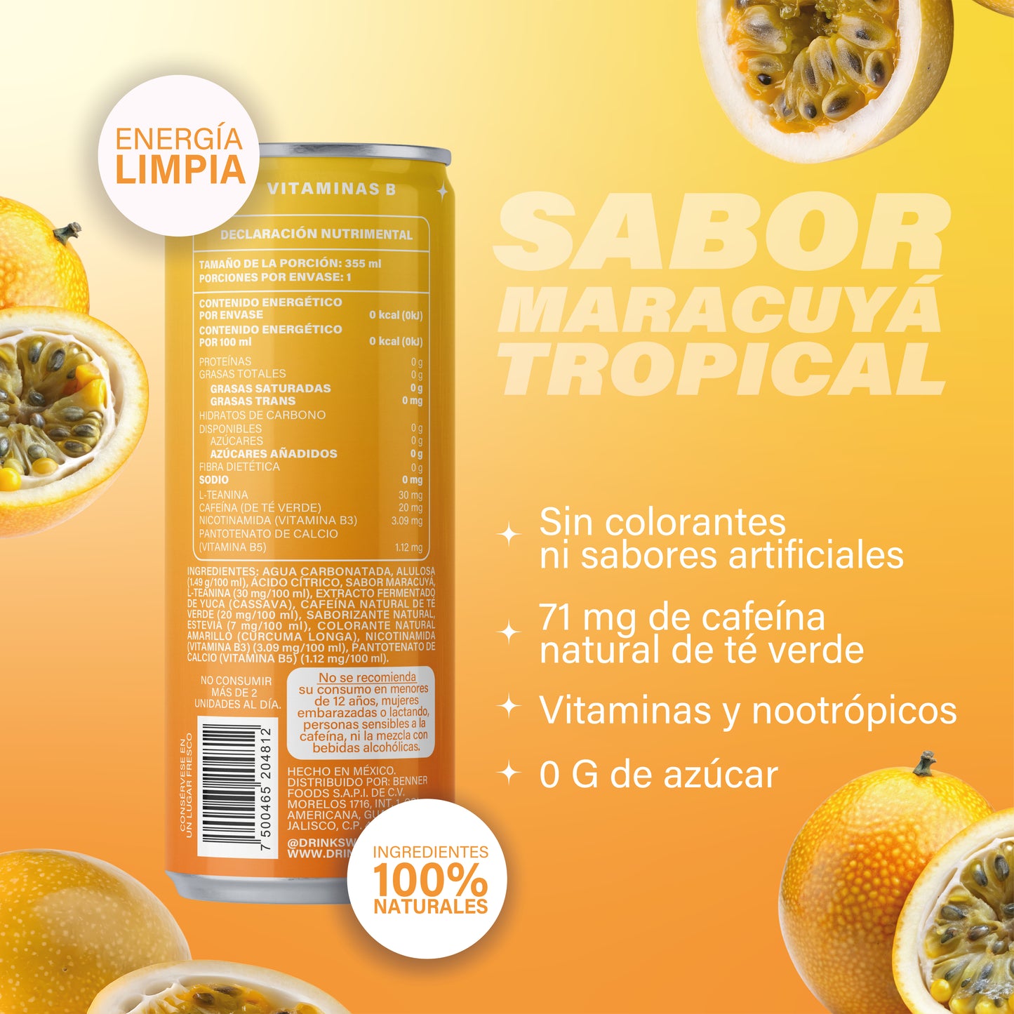 SWAPP NATURAL ENERGY MARACUYÁ TROPICAL